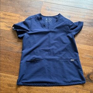 FIGS Casma Scrub Top in navy blue size medium